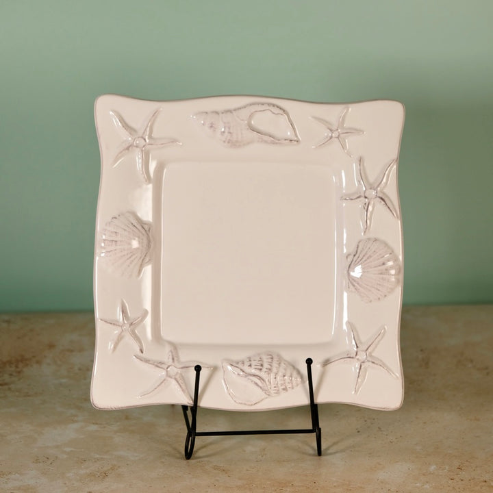 LAGUNA COASTAL 9'' SQUARE PLATE WHITE