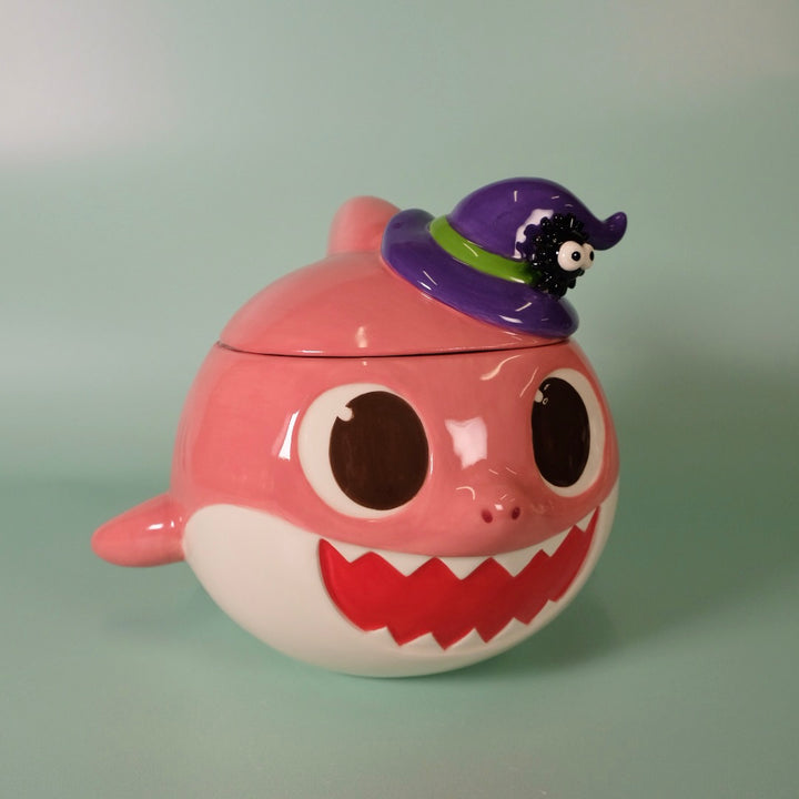 Spooky Mommy Shark Family Figural Container
