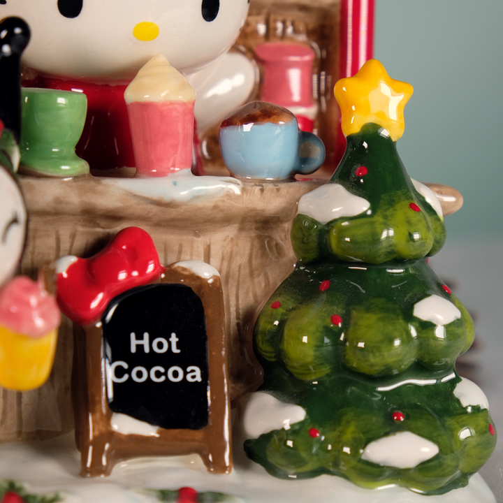 HELLO KITTY AND KUROMI HOT CHOCOLATE HUT FIGURINE