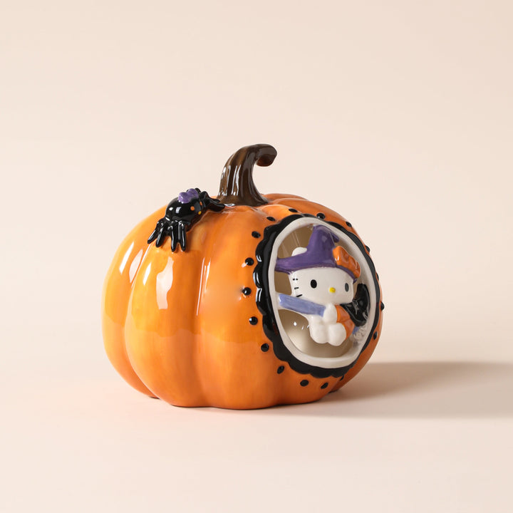 Hello Kitty Pumpkin Cutout Candle House
