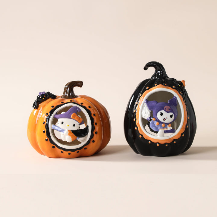 Hello Kitty Pumpkin Cutout Candle House