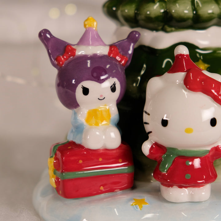 HELLO KITTY AND FRIENDS CAROLING AROUND THE TREE FIGURINE