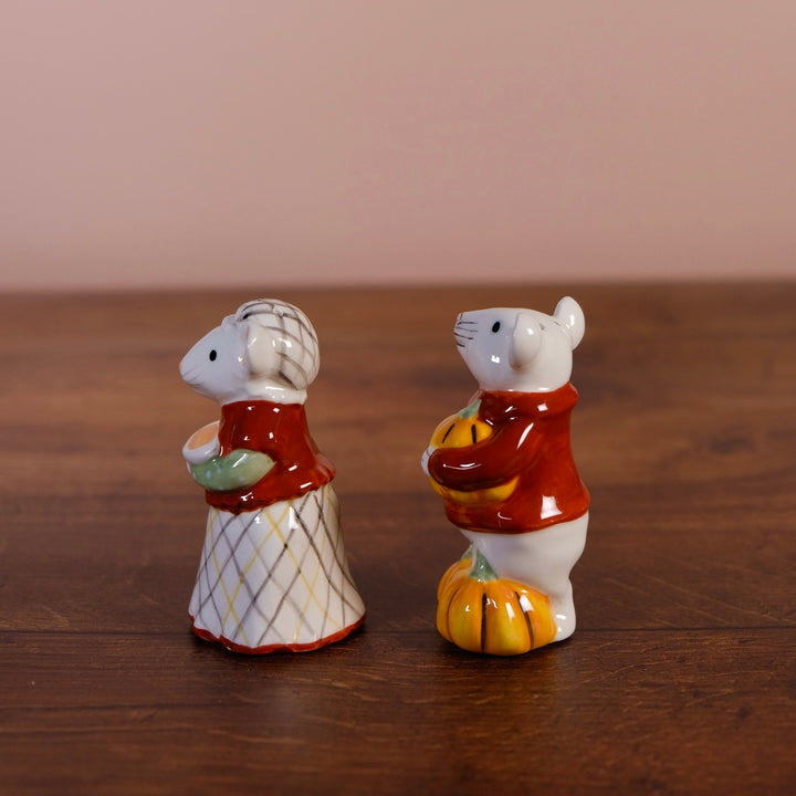 Pumpkin Pie Mice Salt and Pepper Set