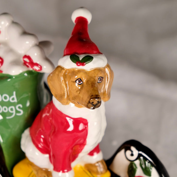 CHRISTMAS DOGS SLED FIGURINE