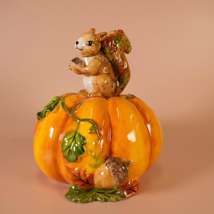 Squirrel Pumpkin Figurine