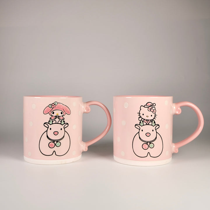 HELLO KITTY AND MY MELODY CHRISTMAS MUG SET 21oz