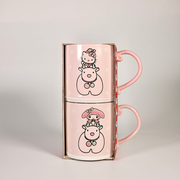 HELLO KITTY AND MY MELODY CHRISTMAS MUG SET 21oz