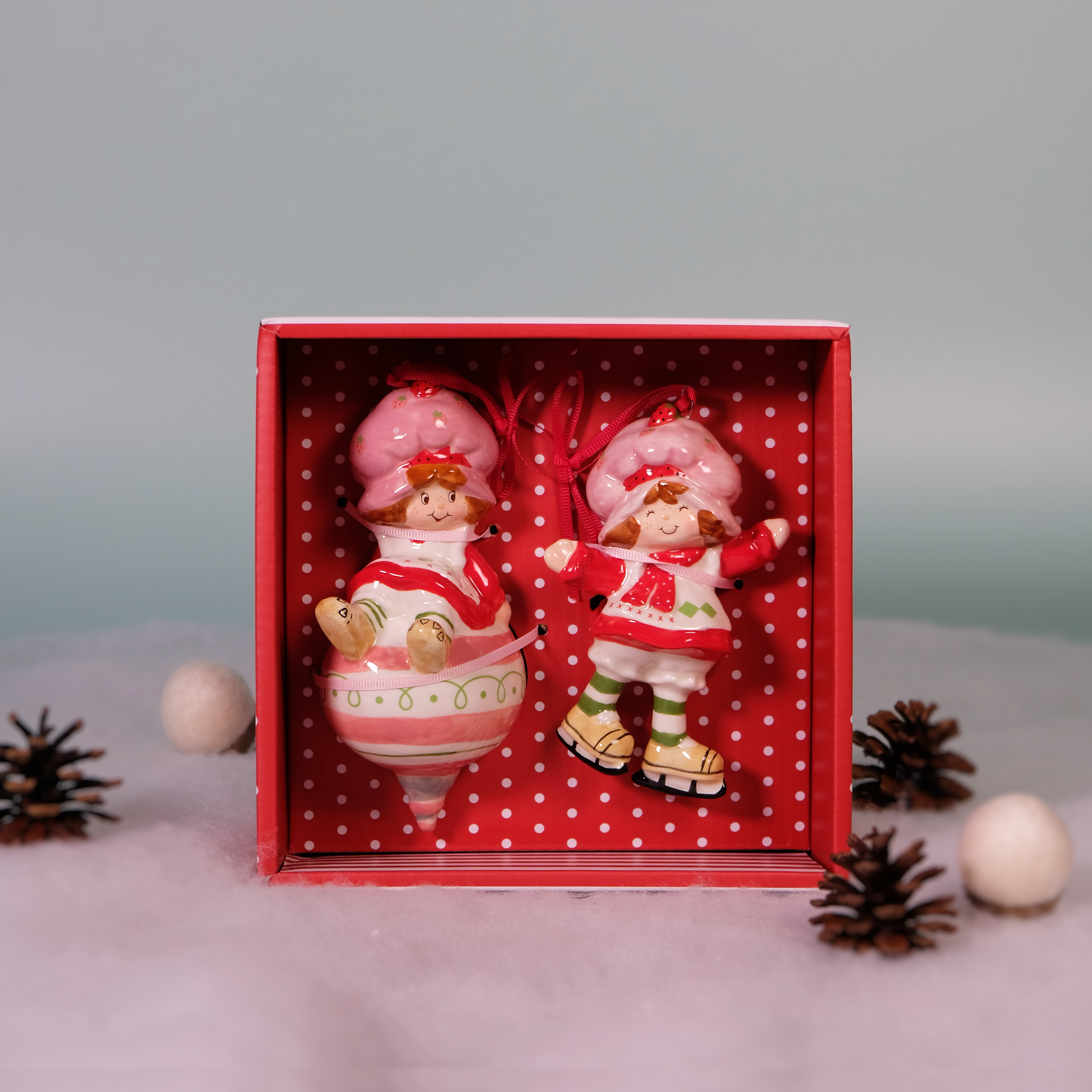 BONBONERO × NATAL DESIGN ND ver. Strawberry Shortcake Berry Bliss Holiday Cheer Ornament Set of 2