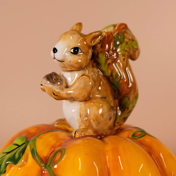 Squirrel Pumpkin Figurine