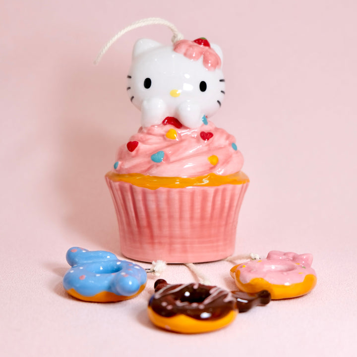 Hello Kitty Cupcake Delight Wind Chime