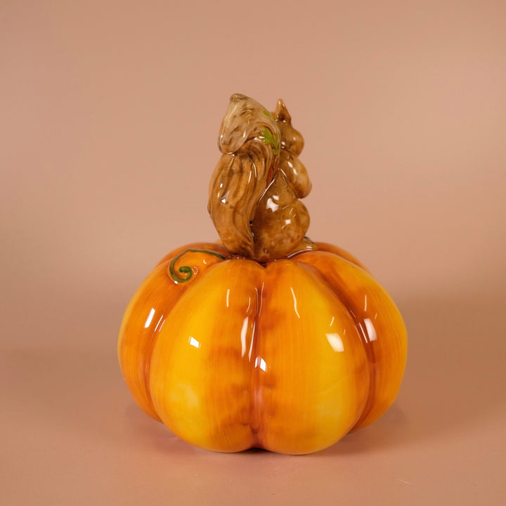 Squirrel Pumpkin Figurine