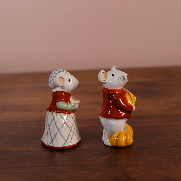 Pumpkin Pie Mice Salt and Pepper Set
