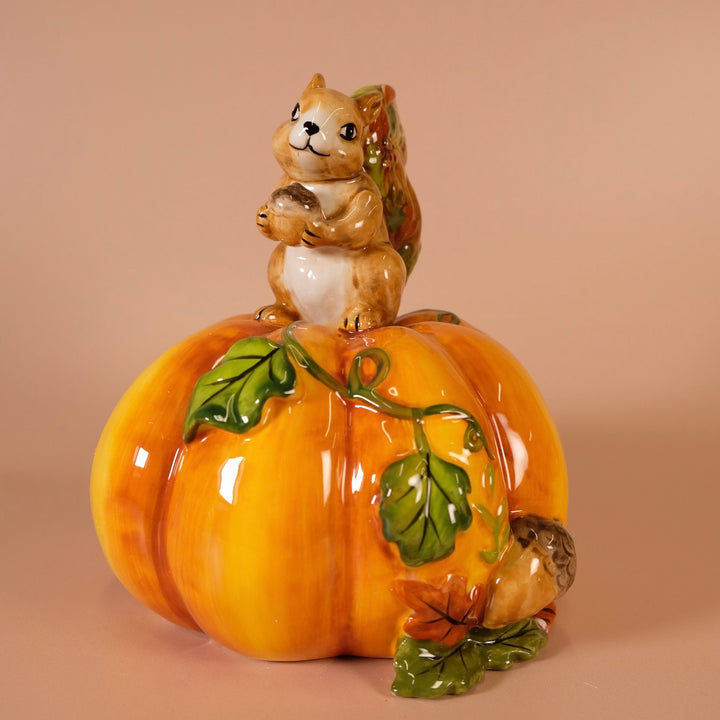 Squirrel Pumpkin Figurine