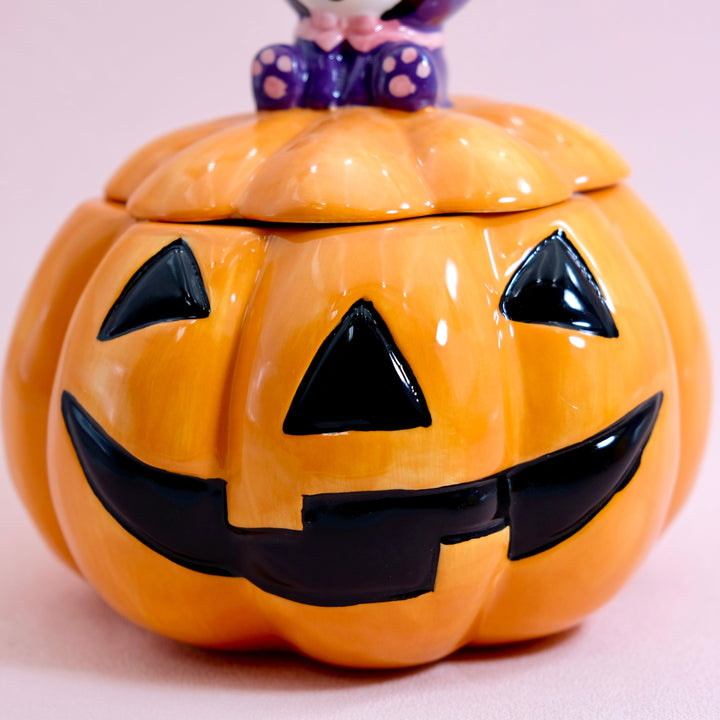 Kuromi Jack-O-Lantern Lidded Candy Bowl