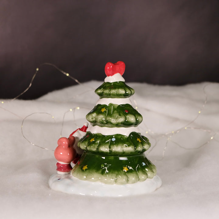 HELLO KITTY AND FRIENDS CAROLING AROUND THE TREE FIGURINE