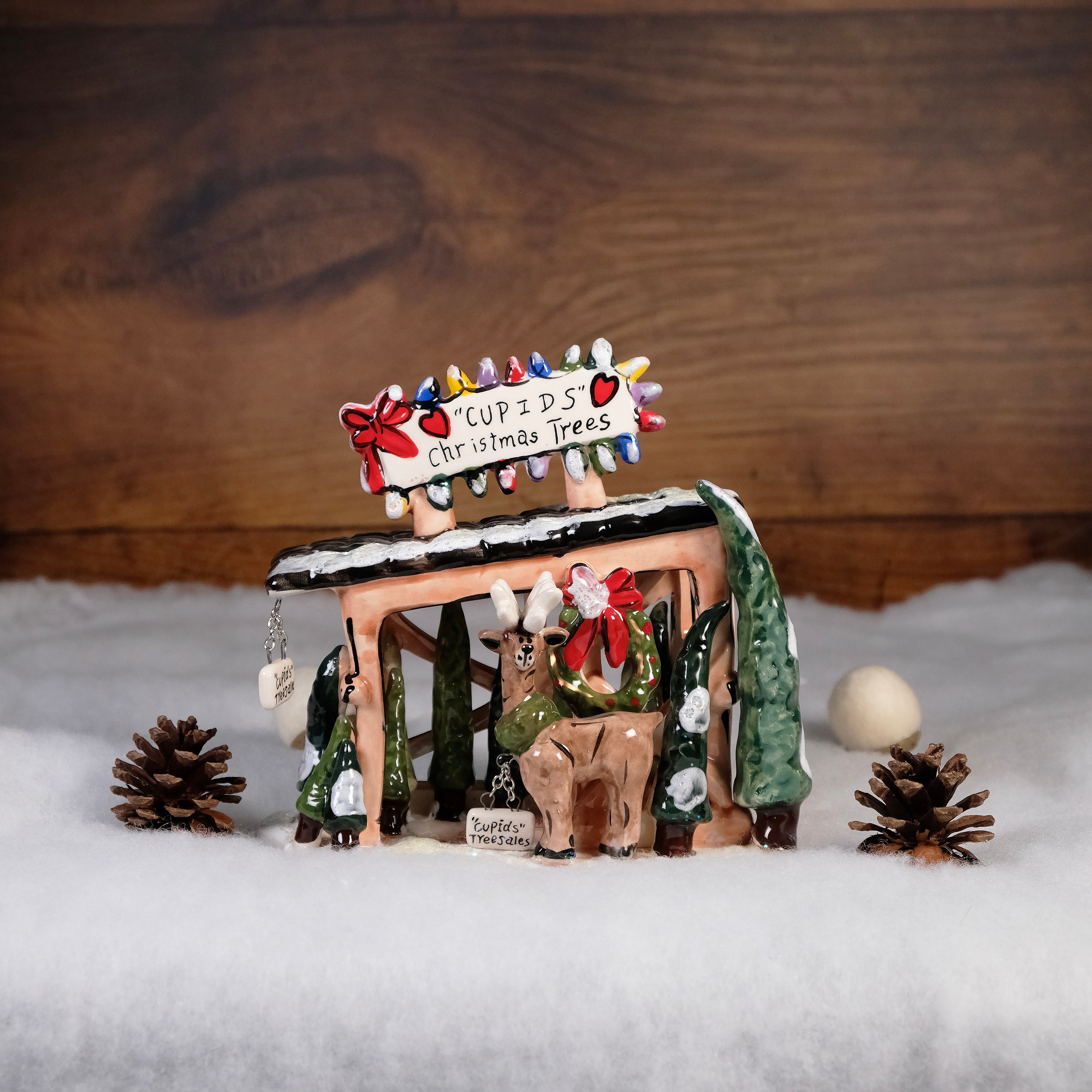 ReindeerVille - Cupid's Tree Lot Tealight Holder | Handmade