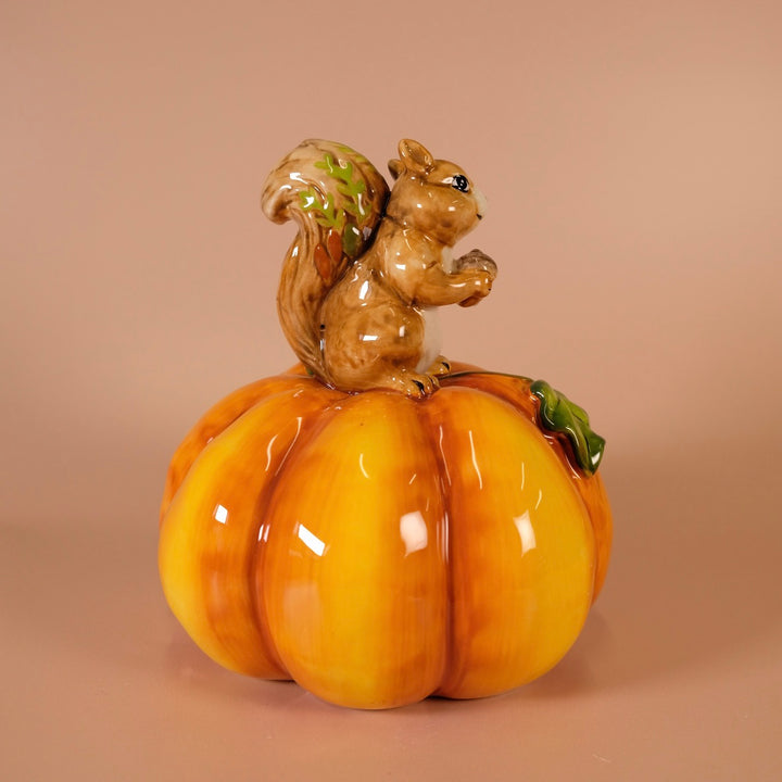 Squirrel Pumpkin Figurine