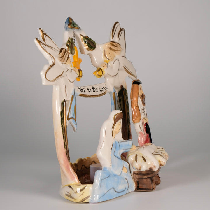 Nativity Joy To The World Tealight Holder