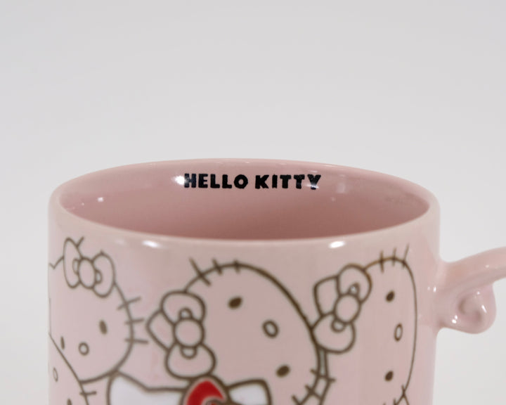 HELLO KITTY & MY MELODY REPEAT WRAP PINK 21OZ MUG SET OF 2