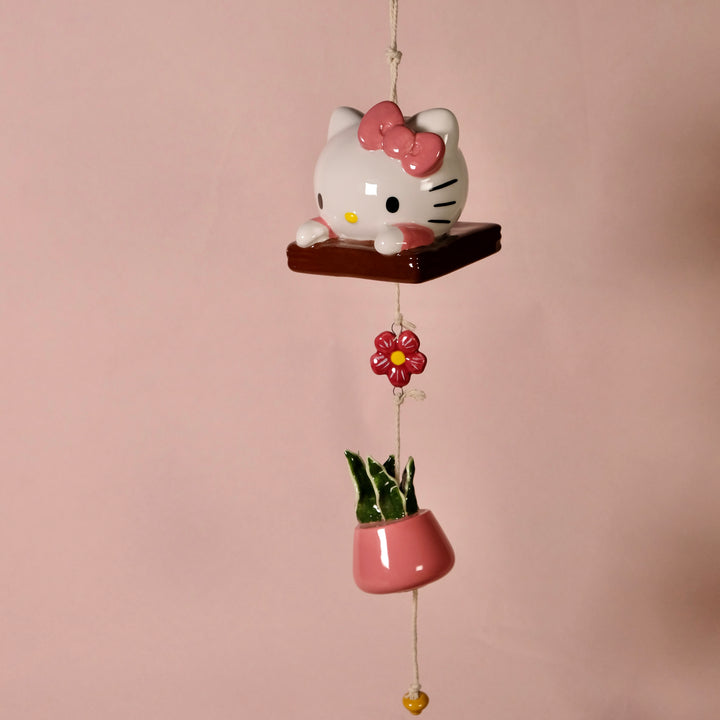 Hello Kitty Beautiful Garden Planter Wind Chime