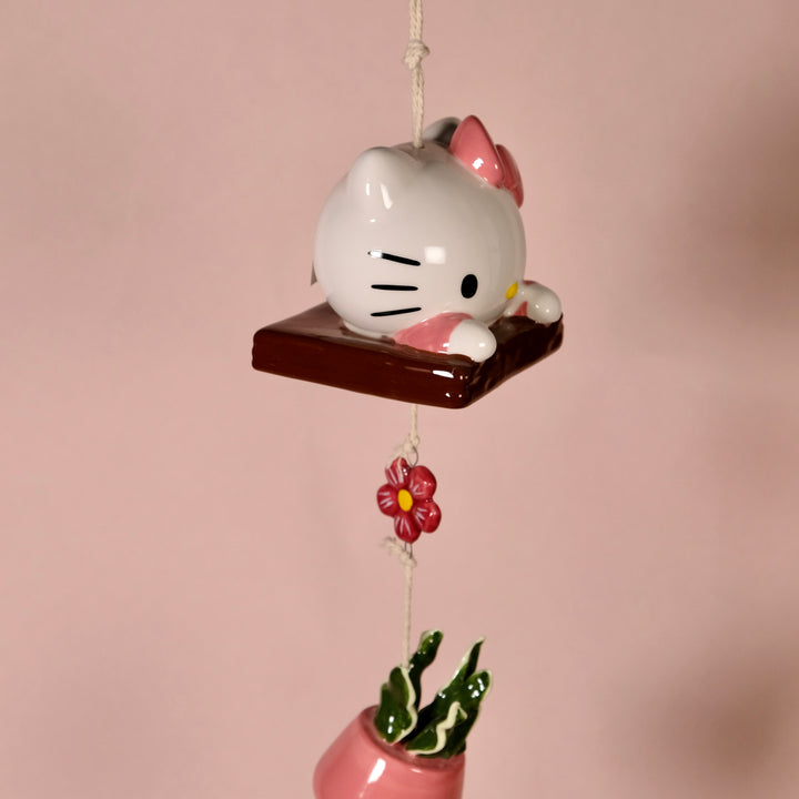 Hello Kitty Beautiful Garden Planter Wind Chime