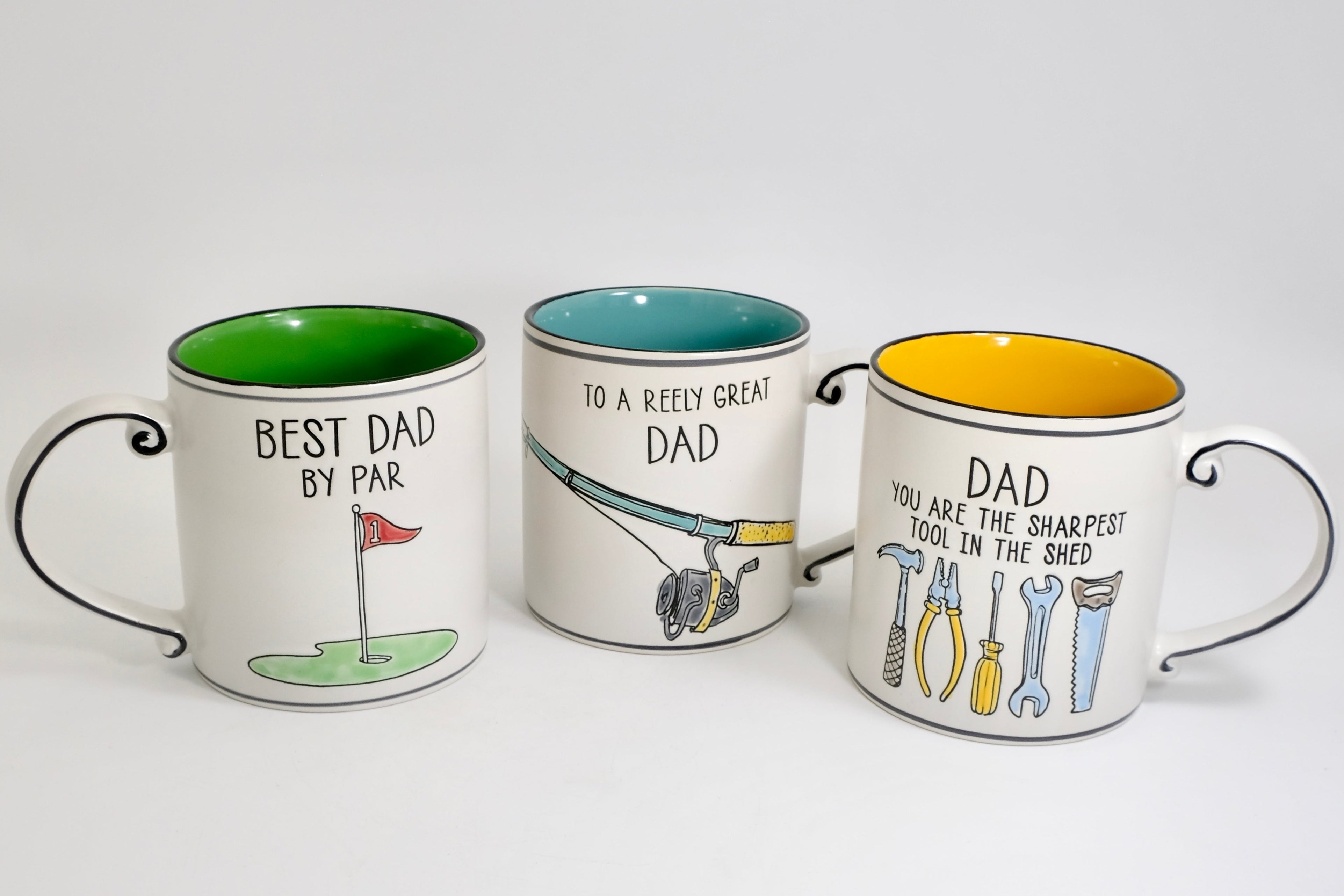 3 Pack Best Dad Mugs