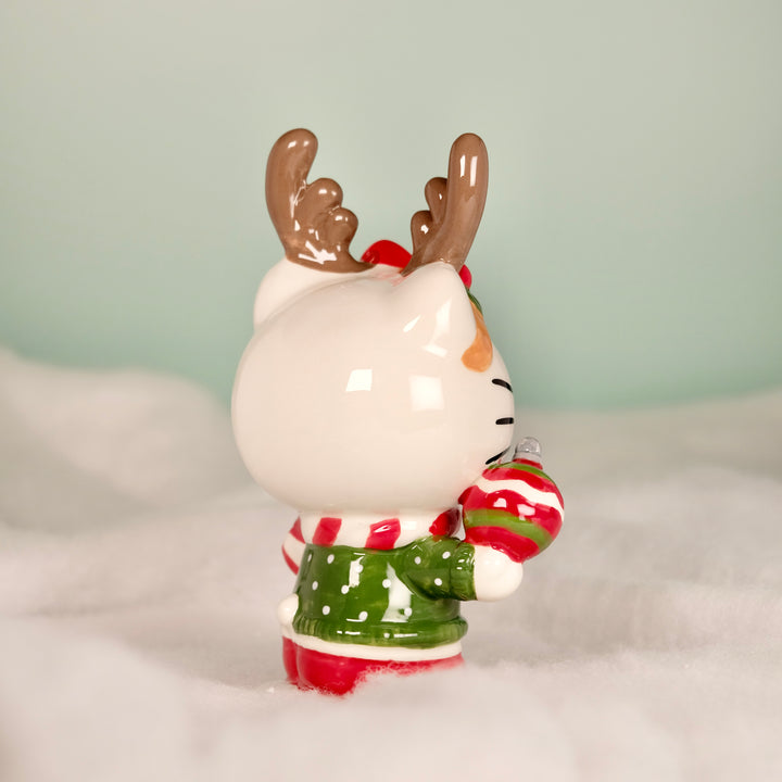 CHRISTMAS HELLO KITTY REINDEER FIGURINE