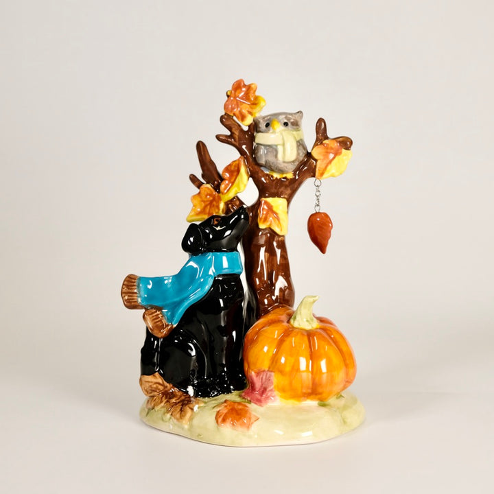 Autumn Tree Lab Dog Figurine