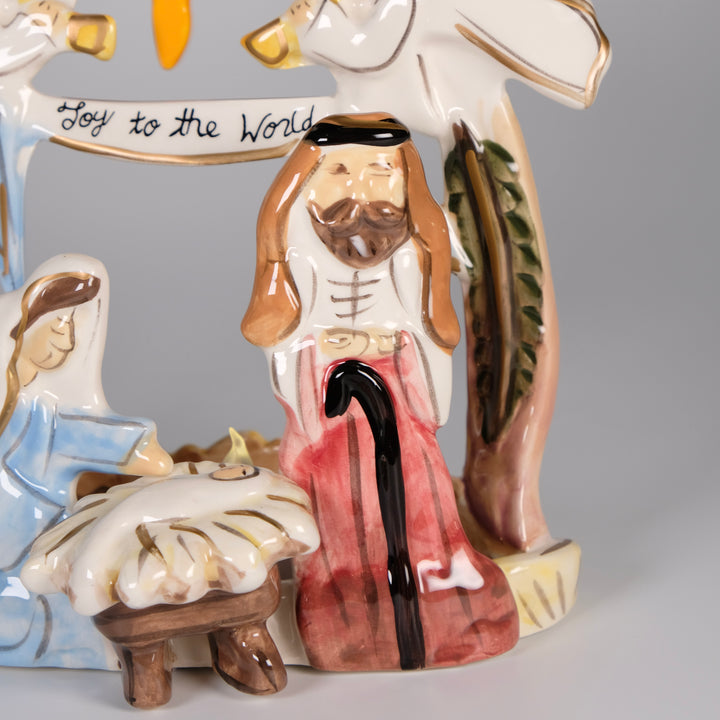 Nativity Joy To The World Tealight Holder