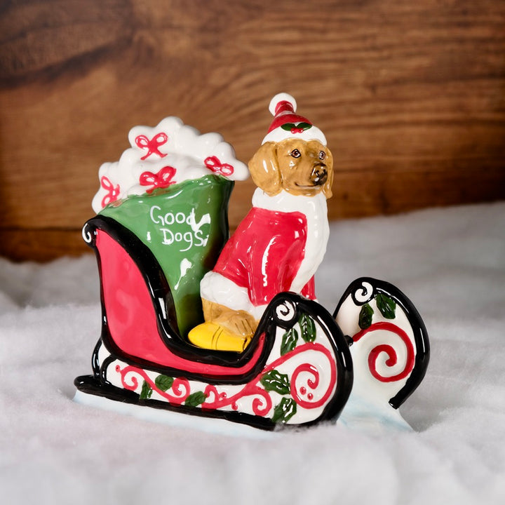 CHRISTMAS DOGS SLED FIGURINE