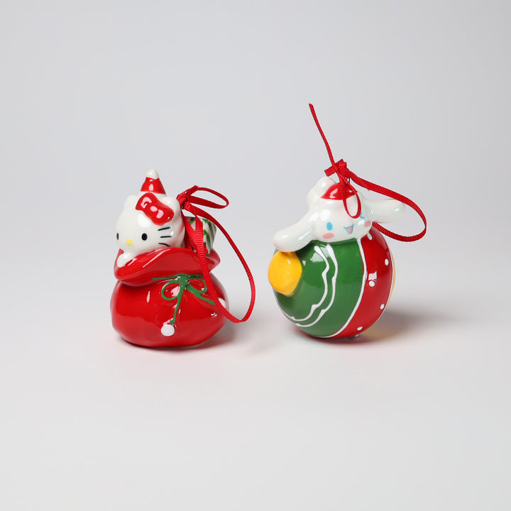 Hello Kitty and Cinnamoroll Ornament Set - Red