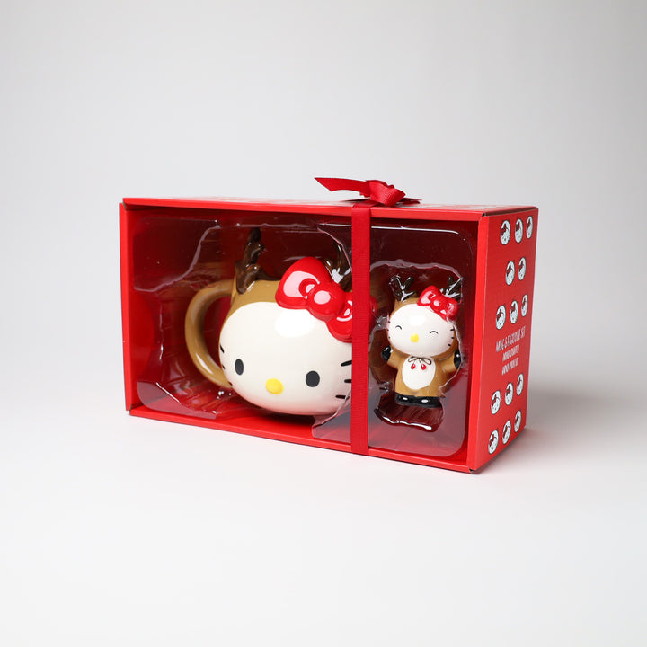 Hello Kitty Reindeer Head and Figurine Gift Set