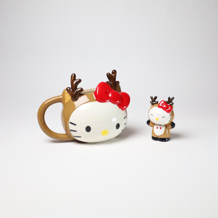 Hello Kitty Reindeer Head and Figurine Gift Set