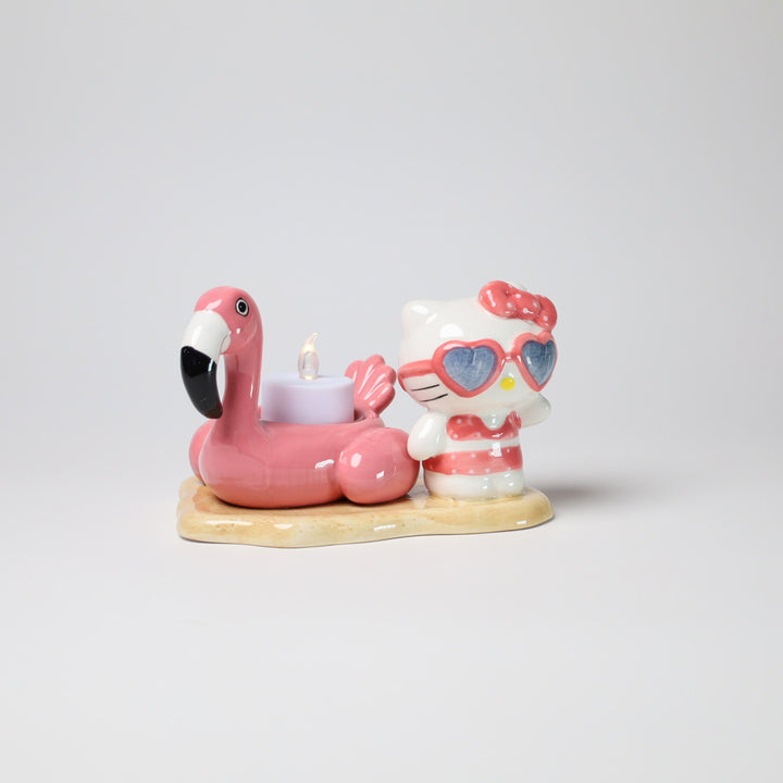 Hello Kitty Pink Flamingo Tea Light Candle Holder
