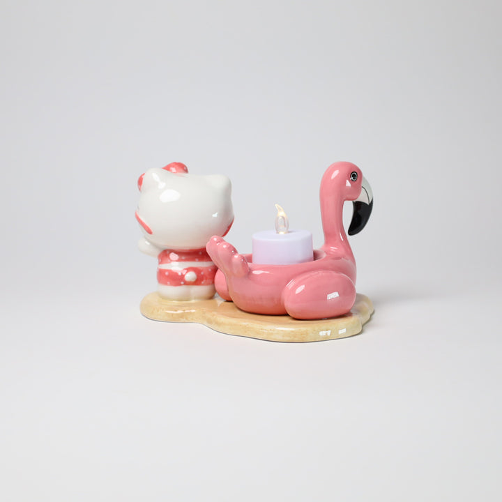 Hello Kitty Pink Flamingo Tea Light Candle Holder