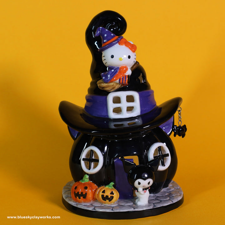 Hello Kitty and Kuromi Jack O Lantern Candle House