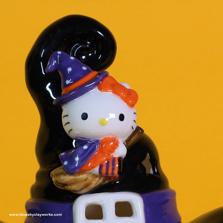 Hello Kitty and Kuromi Jack O Lantern Candle House