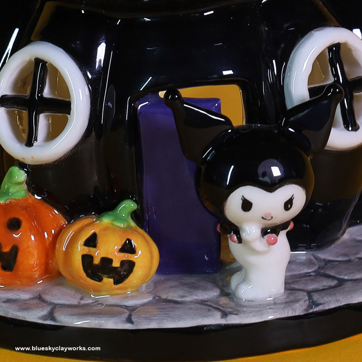 Hello Kitty and Kuromi Jack O Lantern Candle House