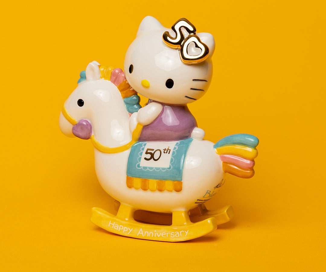 Hello Kitty 50th Anniversary Rocking Horse Figurine