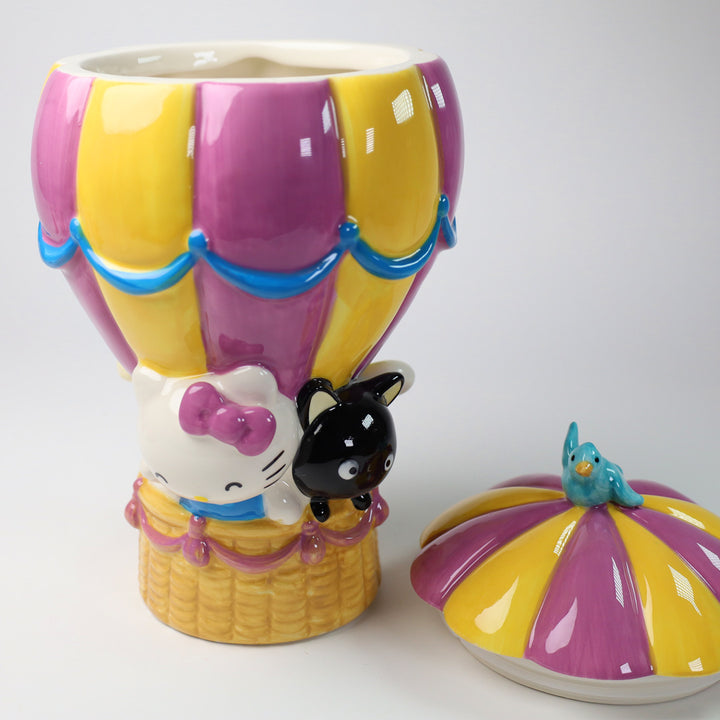 Hello Kitty and Chococat Hot Air Balloon Cookie Jar