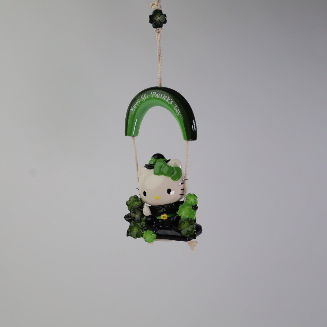 Hello Kitty Happy St. Patrick's Day Garden Swinger