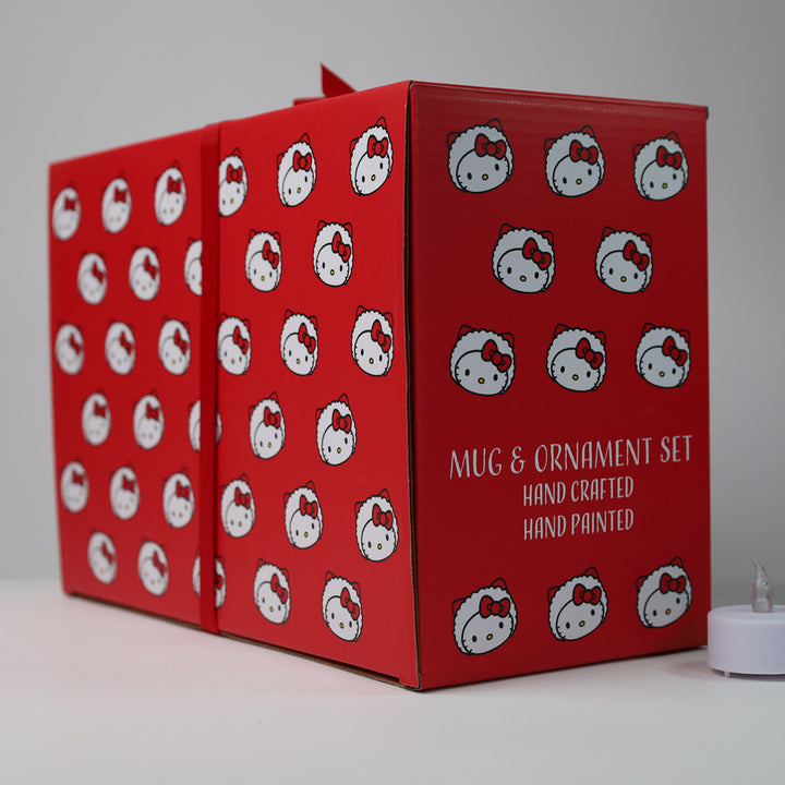 Hello Kitty Figural Mug (with lid) and  Ornament Gift Set