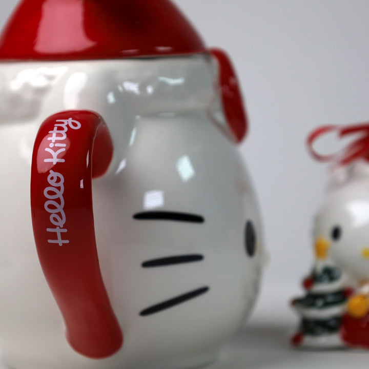 Hello Kitty Figural Mug (with lid) and  Ornament Gift Set