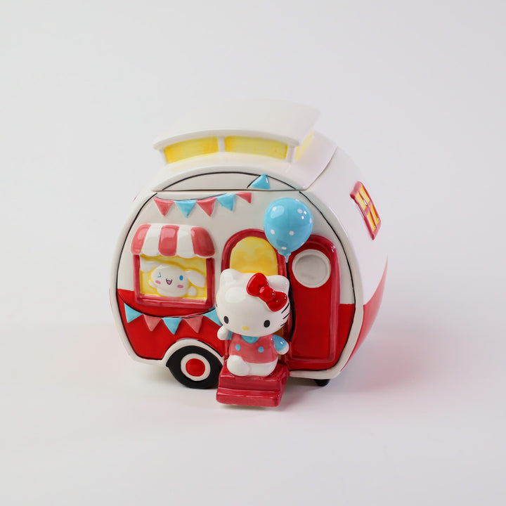 Hello Kitty and Cinnamoroll Camper Cookie Jar