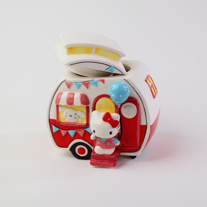 Hello Kitty and Cinnamoroll Camper Cookie Jar