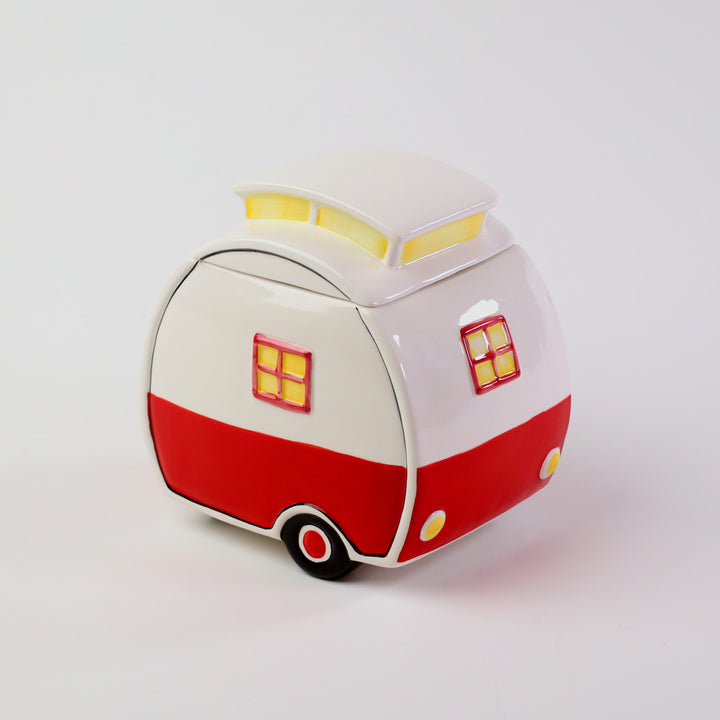 Hello Kitty and Cinnamoroll Camper Cookie Jar