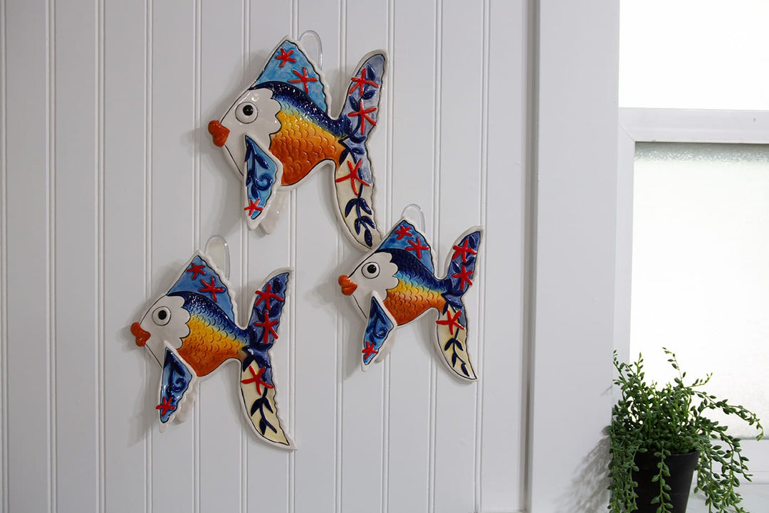 Coral Kisses Wall Plaque Set of 3