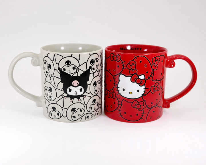 HELLO KITTY & KUROMI REPEAT WRAP 21OZ MUG SET OF 2