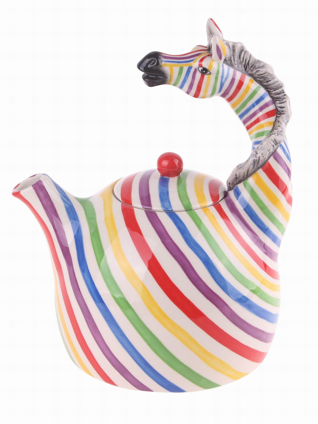 COLORED ZEBRA TEAPOT