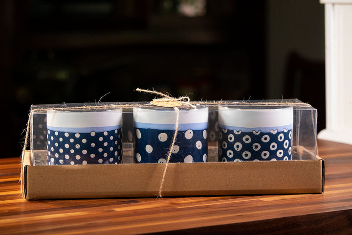 Carla Dot Set of 4" Planter W/ Tray